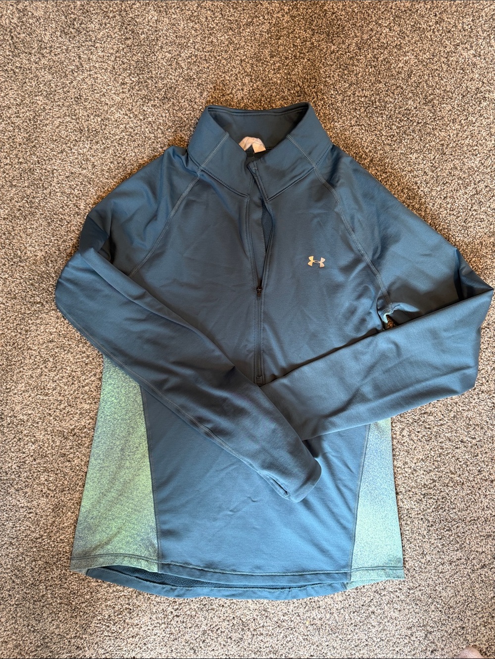 Under Armour Blue-Green Quarter-Zip Performance Top
